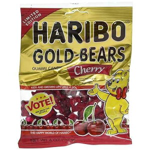 Haribo Gold Bears Gummi Candy Limited Edition Cherry Flavor, 4 Ounce Bag