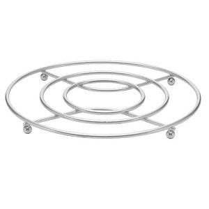 YBM Home Chrome Plated Steel Round Steamer Rack for Pressure Cooker/Instant Pot Accessories, Steam Trivet Cooking Stand with 3 Legs, 2227