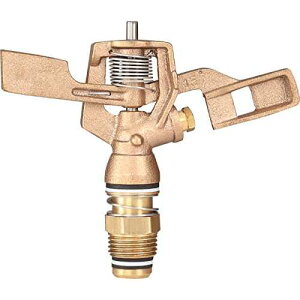 IrrigationKing RK-23LA 1/2 �C���` ���[�A���O���^�J�C���p�N�g �X�v�����N���[ �m�Y���t�� - 1/8 �C���`�ANPT �I�X�A4.6 GSM �ő嗬�� IrrigationKing RK-23LA 1/2 Low Angle Brass Impact Sprinkler with Nozzle - 1/8, NPT Male, 