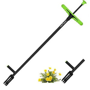 FLORA GUARD Weed Puller, 40 Stand Up Weeder Hand Tool, Long Handle Garden Weeding Tool with 4 Claws, Weed Remover for Lawn, Yard, Garden, Dandelion Picker,Weeder Tool