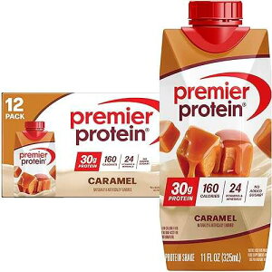 Premier Protein Shake, Caramel, 30g Protein, No Added Sugar, 24 Vitamins & Minerals to Support Immune Health, 11 fl oz, 12 Pack (Packaging May Vary)