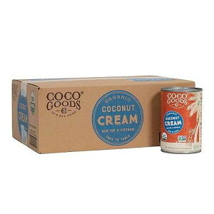 CocoGoods Co �V���O���I���W�� �I�[�K�j�b�N �R�R�i�b�c �N���[�� 13.5 fl. �I���X - �O���e���t���[�A���`�q�g�݊����A�r�[�K���A�����i�s�g�p�A12�p�b�N COCOGOODSCO CocoGoods Co Single-Origin Organic Coc