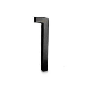 Montague Metal Products MHN-06-F-BK1-1 Solid Aluminum Modern Floating Address House Numbers, 6, Powder Coated Black
