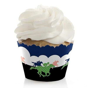 Big Dot of Happiness Kentucky Horse Derby - Race Party Decorations - Party Cupcake Wrappers - Set of 12