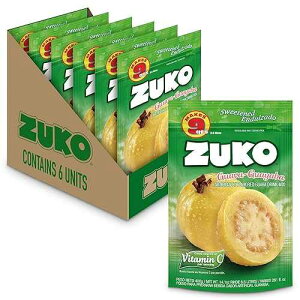 Zuko Guava �C���X�^���g�����h�����N | �t�@�~���[�p�b�N | �����͕K�v����܂��� | �r�^�~��C | 14.1�I���X(6�p�b�N) Zuko Guava Instant Powder Drink | Family Pack | No Sugar Needed | Vitamin C | 14.1 Ounce (Pack of 6