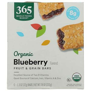 365 by Whole Foods Market, Organic Blueberry Cereal Bar 6 Count, 7.8 Ounce