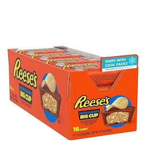 REESE'S �r�b�O�J�b�v �~���N�`���R���[�g �s�[�i�b�c�o�^�[ �|�e�g�`�b�v�X�l�߁A�O���e���t���[�A�o���N�L�����f�B�p�b�N�A1.3�I���X (16��) REESE'S Big Cup Milk Chocolate Peanut Butter with Potato Chips St