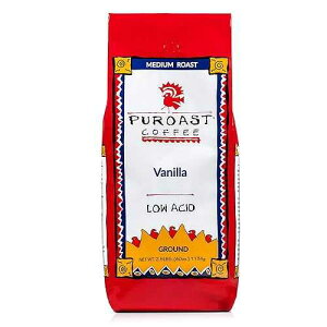 Puroast Coffee Low Acid Whole Bean Coffee, Vanilla, High Antioxidant, 2.5 Pound Bag