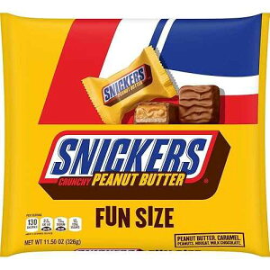SNICKERS �N�����V�[�s�[�i�b�c�o�^�[�l�p���y�����T�C�Y�̃`���R���[�g�L�����f�B�o�[ 11.5 �I���X�o�b�O (6 �p�b�N) SNICKERS Crunchy Peanut Butter Squared Fun Size Chocolate Candy Bars 11.5-Ounce Bag (Pack of 6)
