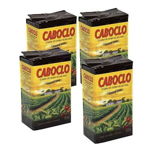 �J�t�F �J�{�N�� 500g | �g���h �G ���C�h | ���[�X�g�A���h�O���E���h�R�[�q�[ 17.60�I���X (4�p�b�N) |�O���e���t���[| BRCOFFEE Cafe Caboclo 500g | Torrado e Moido | Roast and Ground Coffee 17.60oz (PACK OF 4) |GLUT
