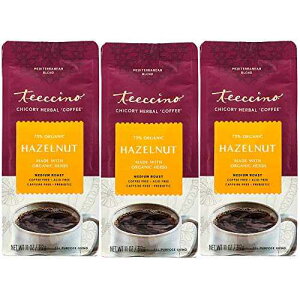??? ???? ??? ?? ??? - ??????, ??? ?? & ?? ??, ??? ???, 11?? (3? ?) ?? ?? ?? Teeccino Hazelnut Chicory Coffee Alternative - 11 Ounce - Ground Herbal Coffee That�fs Prebiot