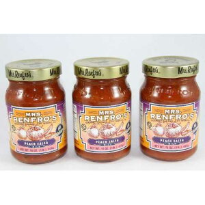 �~�Z�X �����t���X �s�[�` �T���T �}�C���h�A16 �I���X (3����) Mrs. Renfro's Mrs Renfros Peach Salsa Mild, 16 oz. (Pack of 3)