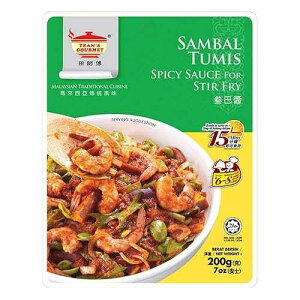 �T���o�� �`�� �g�D�~�X �u�߃\�[�X �c�C���p�b�N (2x7�I���X) Tean's Gourmet Sambal Chili Tumis Stir Fry Sauce Twin Packs (2x7oz)