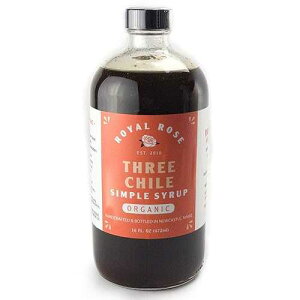 ���C�������[�Y �X���[�`�� �I�[�K�j�b�N �V���v�� �V���b�v�A16�I���X Royal Rose Three Chili Organic Simple Syrup, 16 Ounce