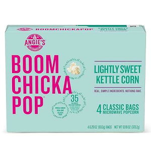 Angie's BOOMCHICKAPOP Lightly Sweet Kettle Corn Microwave Popcorn, 3.29 oz. Classic Bags 4-Count (Pack of 6)