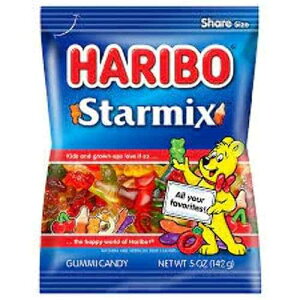 �n���{�[ �O�~ �L�����f�B�[�A�X�^�[�~�b�N�X�A5 �I���X Haribo Gummi Candy, Starmix, 5 oz