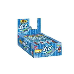Rips Stix �u���[���Y�x���[�����̊Î_���ς��T���h���R���X�A1.76�I���X - 24�̃f�B�X�v���C�{�b�N�X Rips Stix Sweet and Sour Sanded Licorice with Blue Raspberry Flavor, 1.76 Ounces - 24 Count Display Box