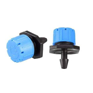 uxcell Adjustable Irrigation Sprinklers, Micro Emitter Dripper Watering System On 1/4 Barb, 25 Pcs (Blue)