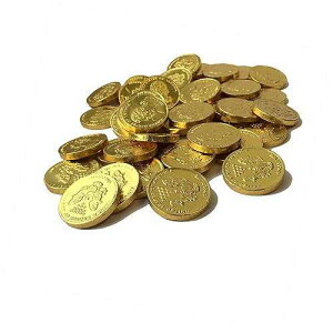 ���[�W �~���N �`���R���[�g �S�[���h �R�C�� - 12 �I���X (3/4 �|���h) (�� 45 ��) Elm Specialty Foods Large Milk Chocolate Gold Coins - 12 Ounce (3/4 LB) (Approximately 45 Pieces)