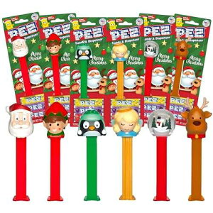 PEZ Christmas Assortment Blister Pack, Collectable Winter Holiday Theme Set - 6 Count Box PEZ Christmas Assortment Blister Pack, Collectable Winter Holiday Theme Set - 6 Count Box