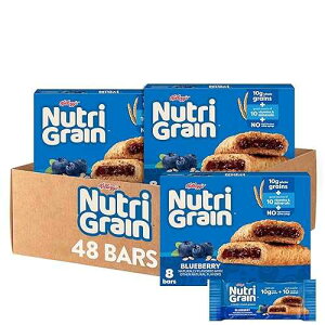 ???-??? ??? ???? ?? ?? ?, ????, ?? ??, ??? ??, 1.3 oz ? (48? ?) Nutri Grain Nutri-Grain Soft Baked Breakfast Bars, Kids Snacks, Whole Grain, Blueberry (6 Boxes, 48 Count)