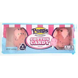 ピープス (1 パック) ピンク チックス マシュマロ イースター コットン キャンディ 1.5 オンス / 42 g Just Born Peeps (1 Pack) Pink Chicks Marshmallow Easter Cotton Candy 1.5 oz / 42 g