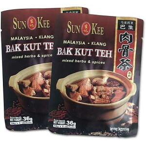 (2)�p�b�N�T���L�[�o�N�e�[�}���[�V�A�N�����~�b�N�X�n�[�u&�X�p�C�X(18g×4) (2) Pack Sun Kee Bak Kut Teh Malaysia Klang Mixed Herbs and Spices (18g x 4)