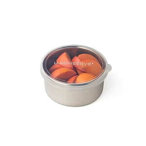 U Konserve Stainless Steel Round Food Storage Bento Box Container, Leak Proof Silicone Lid Dishwasher Safe - Plastic Free, 9oz