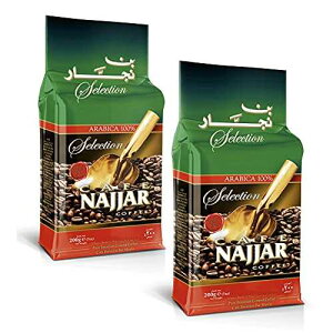�i�b�W���[�� �Z���N�V���� �J�t�F�R�[�q�[ ���J���_�������� (2�p�b�N �v400g) Najjar Selection Cafe Coffee with Ground Cardamom, (2 Pack, Total of 400g)