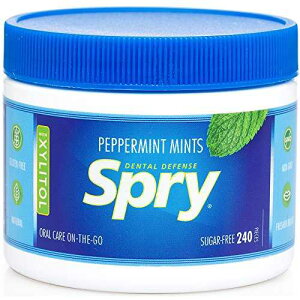 ???? ???? ???? ??? ?? - ?? ?? ??, ?? ?? ??, ?? ??, ?GMO, ??? ??, 240?? (2? ?) Spry Xylitol Peppermint Sugar Free Candy - Promote Oral Health, Increase Saliva Production,