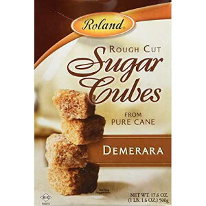 ���[�����h ���t�J�b�g �f������ �p���� - 17.6 �I���X Roland Foods Roland Rough Cut Demerara Sugar Cubes - 17.6 oz