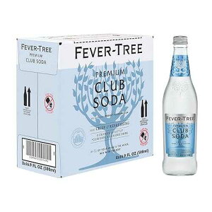 Fever-Tree Premium Club Soda, 16.9 Fl Oz Glass Bottle (8 Count)