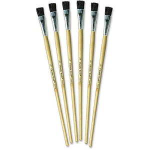 �V�F�j�[���N���t�g CK-5936 �C�[�[���u���V �u���b�N�уZ�b�g ��2.99�C���`�A����11.57�C���`�A����0.23�C���` (1�Z�b�g������6�{) Chenille Kraft CK-5936 Easel Brushes with Black Bristle Set, 2.99 Wide, 11.57 Length,