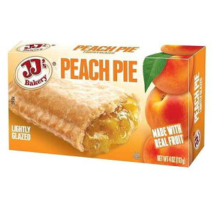 JJ's Bakery Peach Snack Pies, Individual Dessert, Fresh-Baked, Perfect for Snacks, Nut-Free, Kosher Parve, 4 Oz Each (Pack of 6)