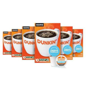 �_���L�� �t�����` �o�j�� �t���[�o�[ �R�[�q�[�A�L���[���O K �J�b�v �|�b�h 60 �� Milk-Bone Dunkin' French Vanilla Flavored Coffee, 60 Keurig K-Cup Pods