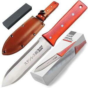 Hori �z�� �K�[�f���i�C�t [7 �C���`�A���{���X�e�����X�|] �v�V�[�X�Ɠu�Εt���A�����A�@��A�ؒf�A�A�͂ɓK�����ϋv���̂���K�[�f�j���O�c�[�� Black Iron Hori Hori Garden Knife [7 Inches, Japanese 