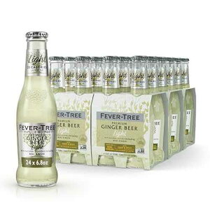 Fever-Tree Light Ginger Beer, 6.8 fl oz (24 Bottles) Lower in Calories, No Artificial Sweeteners, Flavorings or Preservatives