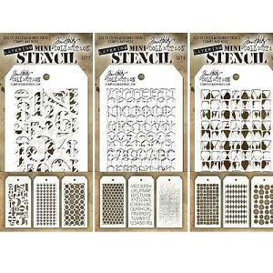 Tim Holtz - 9 �̃~�j ���C�������O �X�e���V�� - �����A�璹�i�q�A�����O�A�n�j�J���A�X�N�[���n�E�X�A�h�b�g �t�F�[�h�A�^�C���A�n�[���N�C���A���_ - �ʖ��Z�b�g 7�A8 & 9 Tim Holtz - Nine Mini La