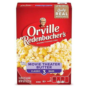 Orville Redenbacher's Orville Redenbacher�fs Microwave Popcorn, Movie Theater Butter Flavor, 3g Fiber Per Serving, 3.29 oz., 3-Count (12 Boxes)