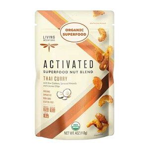 Living Intentions Sprouted Organic Nut Blend - �^�C�J���[ - NonGMO - �O���e���t���[ - �r�[�K�� - �p���I - �R�[�V�� - 4�I���X�P�� Living Intentions Sprouted Organic Nut Blend Thai Curry NonGMO Gluten Free Vegan Paleo Kosher