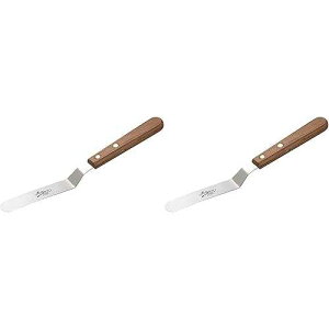 Ateco 1385 Spatula Icing Frosting Spreader Decorating Tool - Wood Handle, 2-Pack