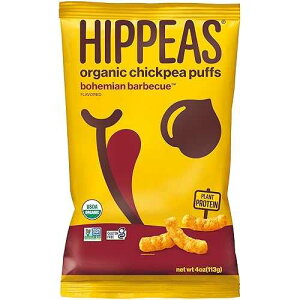 HIPPEAS Organic Chickpea Puffs + Bohemian Barbeque / Vegan, Gluten-Free, Crunchy, Protein Snacks, 4 Ounce (Pack of 12)