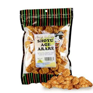 Shoyu Age Fried Arare Rice Crackers 6 Ounce - Perfect on the go snack. Add to popcorn or trail mix. Packed fresh in Hawaii. Sweet and salty flavor profile Asia Trans & Co. Shoyu Age Fried Arare Rice Crackers 6 Ounc