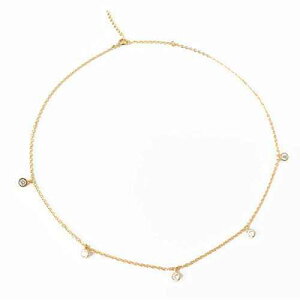 14K �S�[���h�t�B���h ���B�[�i�X 5 �V�F�[�J�[ �l�b�N���X�A�L���[�r�b�N �W���R�j�A �_�C�������h �y���_���g�t���A�����p 14 �C���`~16 �C���`�̃`���[�J�[ �l�b�N���X Faire de la Mode 14k Gold F