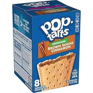 Pop-Tarts Toaster Pastries, Breakfast Food and Kids Snacks, Unfrosted Brown Sugar Cinnamon, 10.15lb Case (96 Count)