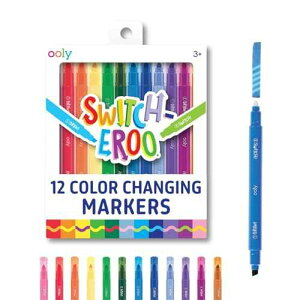 ?? 12? ? ???-?? ?? ??? ??, ???? ?? ? ??, ?? ?? ? ??, ?? ??, ??? ? ?? ??? ?? ??? ?? Ooly 12 Pack Switch-eroo Color Changing Markers, Dual Tip Markers for Kids, Do
