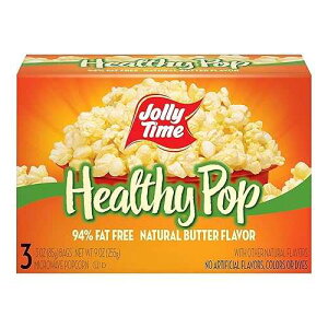 Jolly Time�A�w���V�[�|�b�v�A�d�q�����W�p�|�b�v�R�[���o�b�O�A�o�^�[�i2�p�b�N�j Jolly Time T Healthy Pop, Microwave Pop Corn Bags, Butter (Pack of 3)