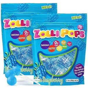 Zollipops Clean Teeth Lollipops, Blue Raspberry, 6.2 Ounce