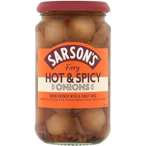 Haywards Sarsons Hot and Spicy Silverskin Onions 460g (1 Pack)