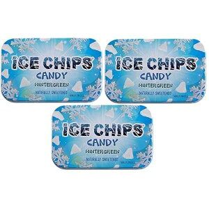 ??? ?? ???? ?? ? (????, 3? ?) - ??? ?? ?? ?? ICE CHIPS Xylitol Candy Tins 5.28 oz total (Wintergreen, 3 Pack) - Includes BAND as shown